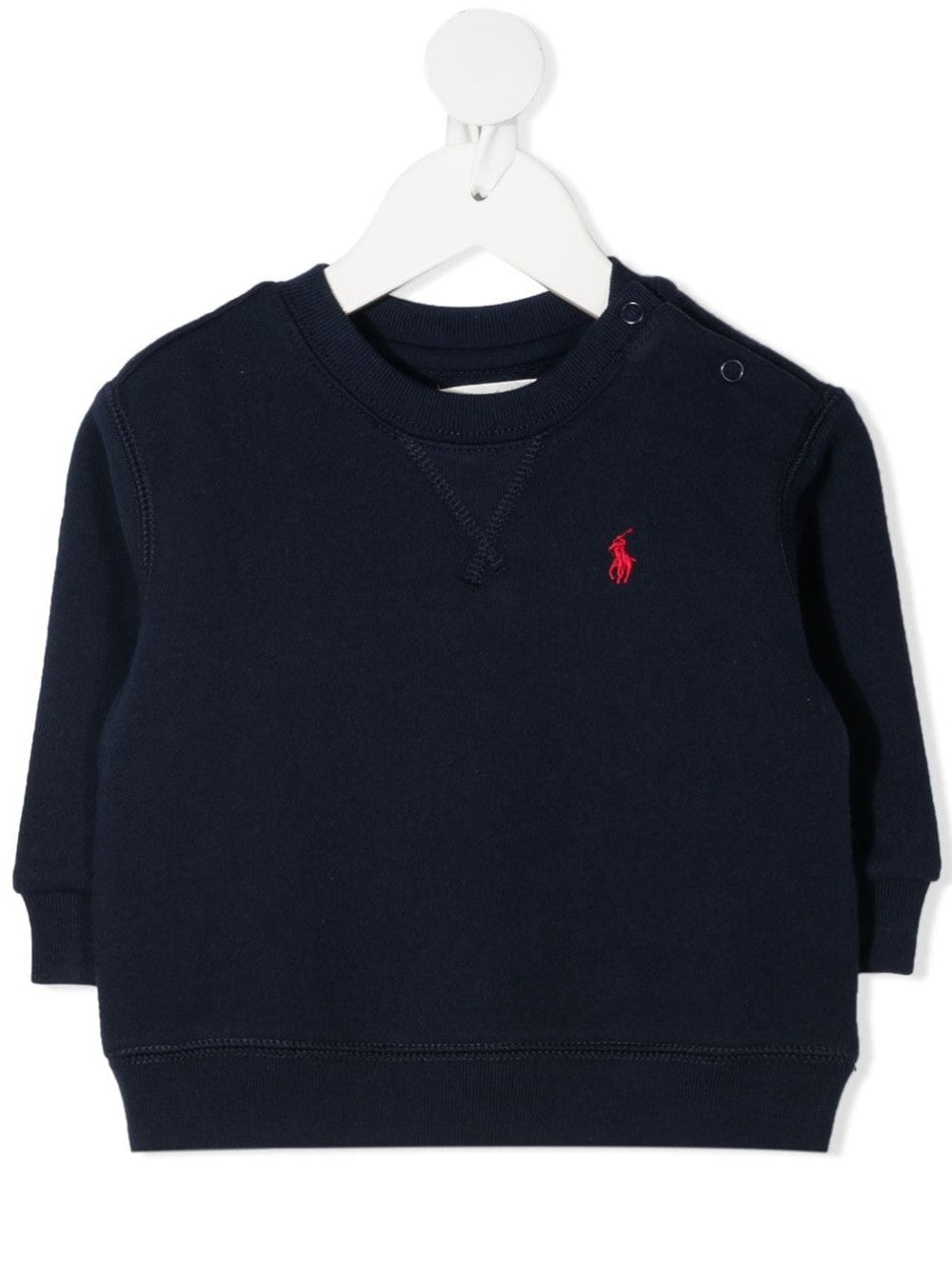 SWEATER WITH CONTRAST EMBROIDERED MINI LOGO