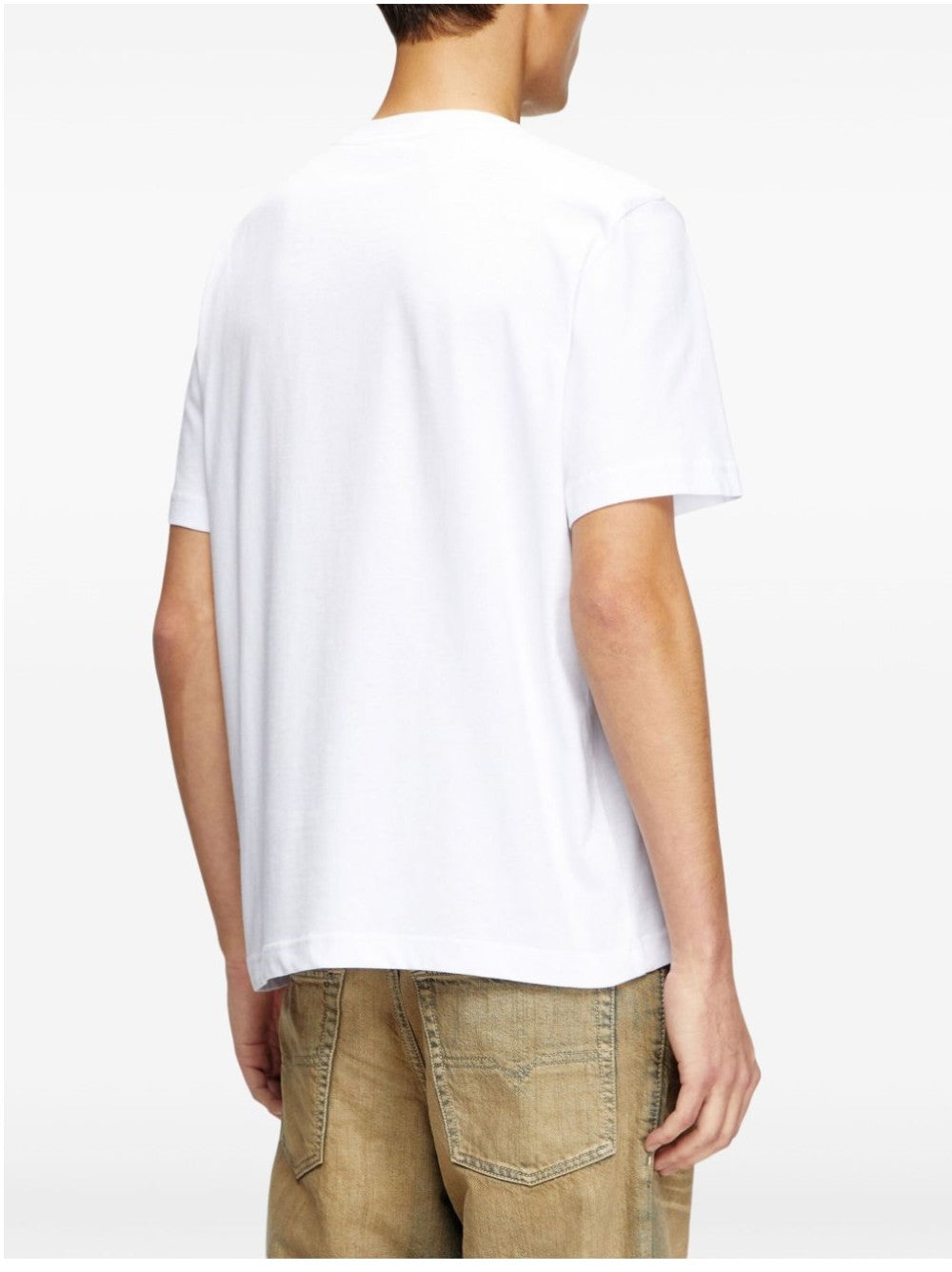 Diesel T-SHIRT CON OVAL D IN RILIEVO Bianco