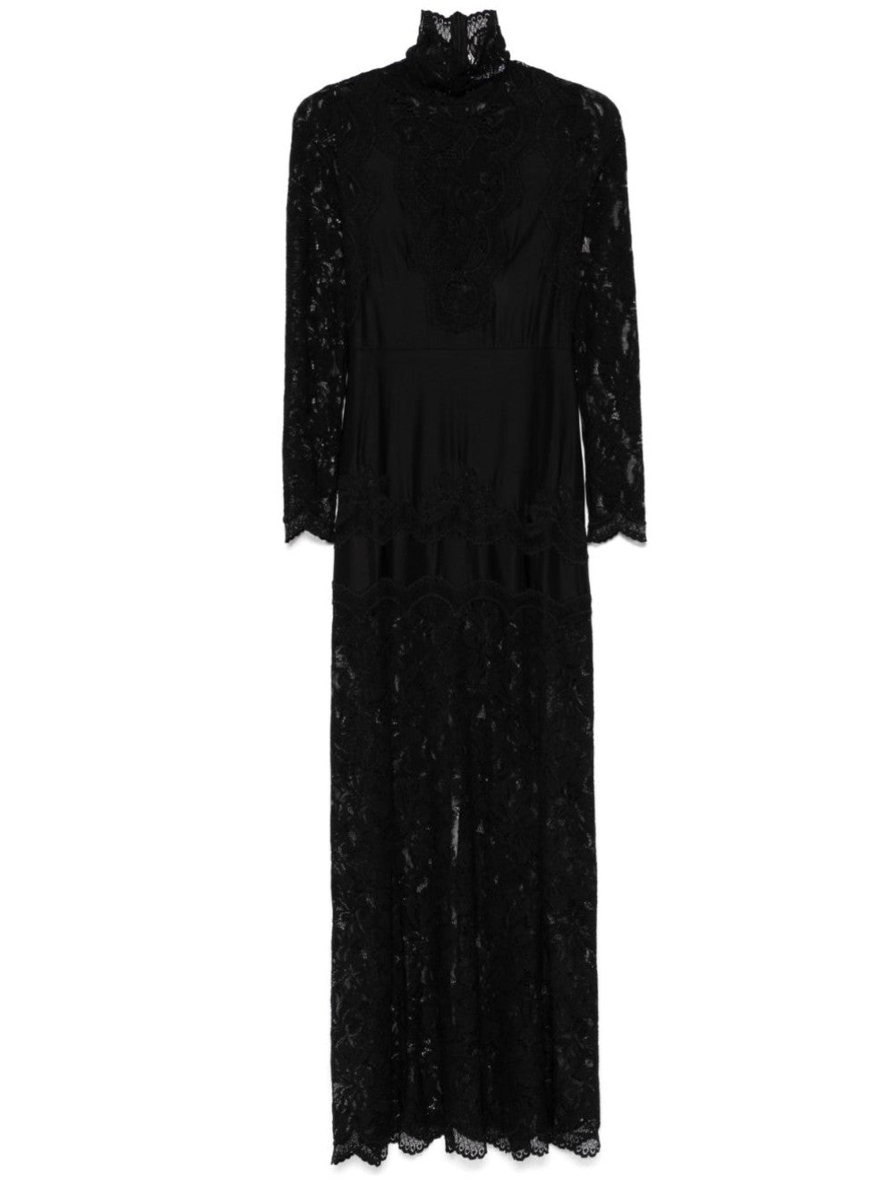 Rabanne LONG LACE DRESS Black