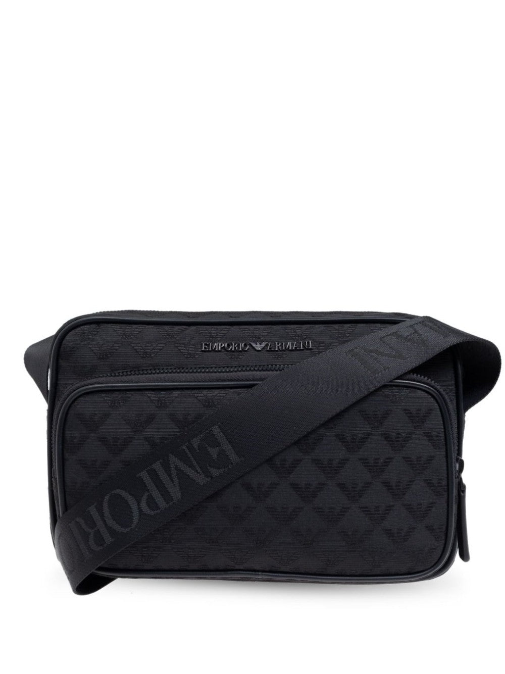 "Emporio Armani BORSA A TRACOLLA "JACQUARD EAGLE ALL OVER" Nero"