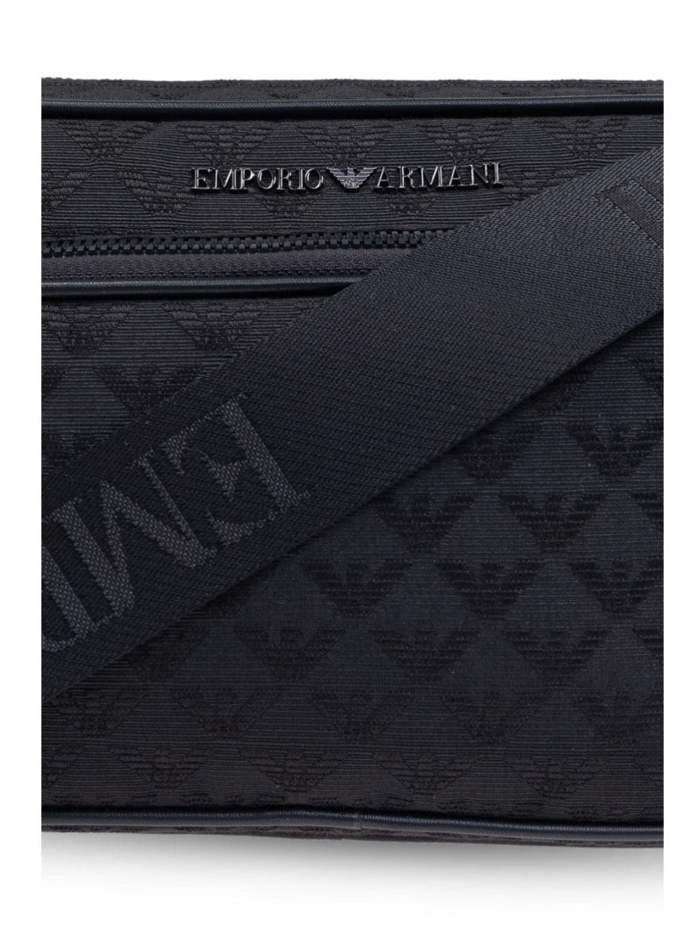 "Emporio Armani BORSA A TRACOLLA "JACQUARD EAGLE ALL OVER" Nero"