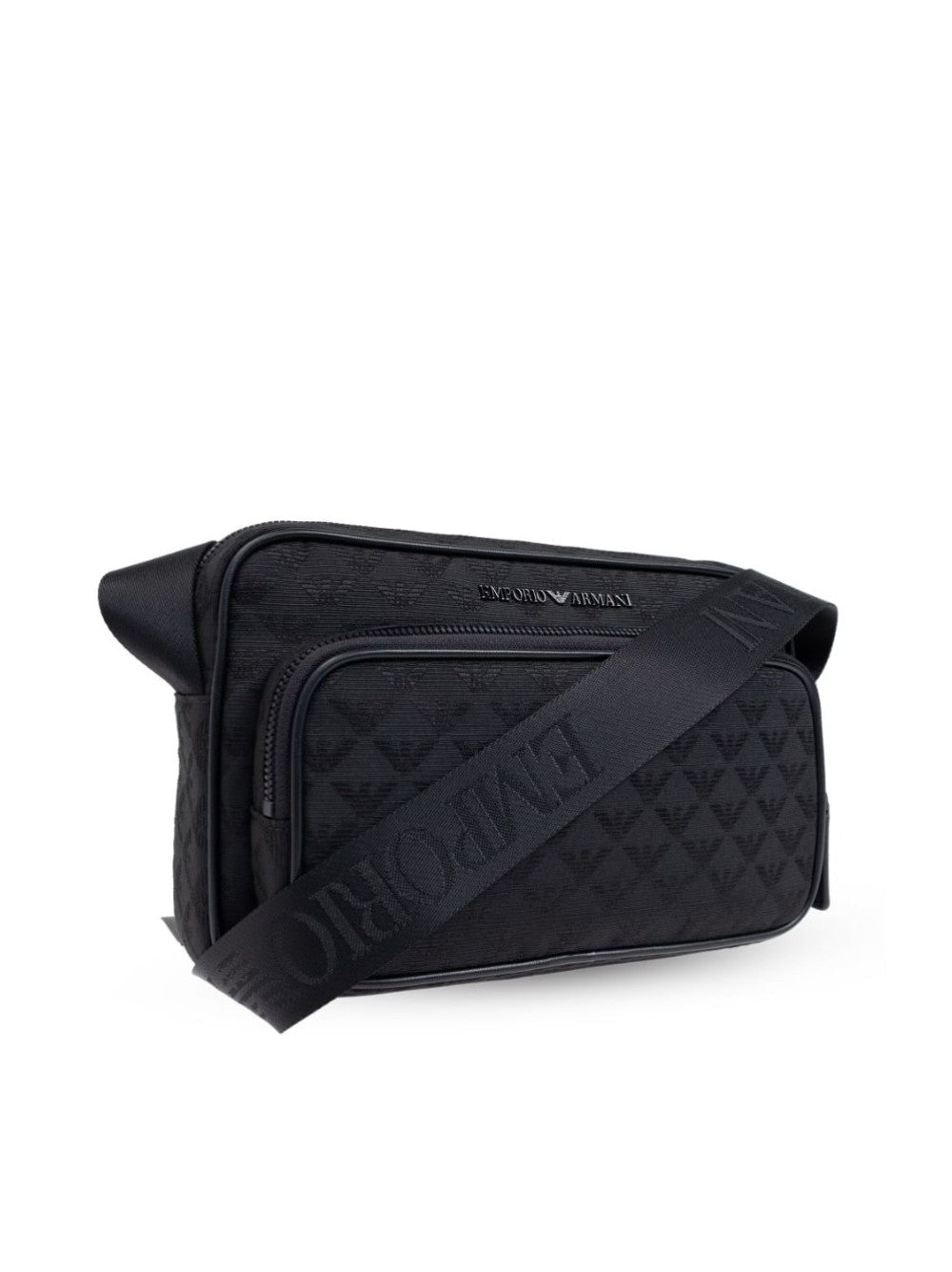 "Emporio Armani BORSA A TRACOLLA "JACQUARD EAGLE ALL OVER" Nero"