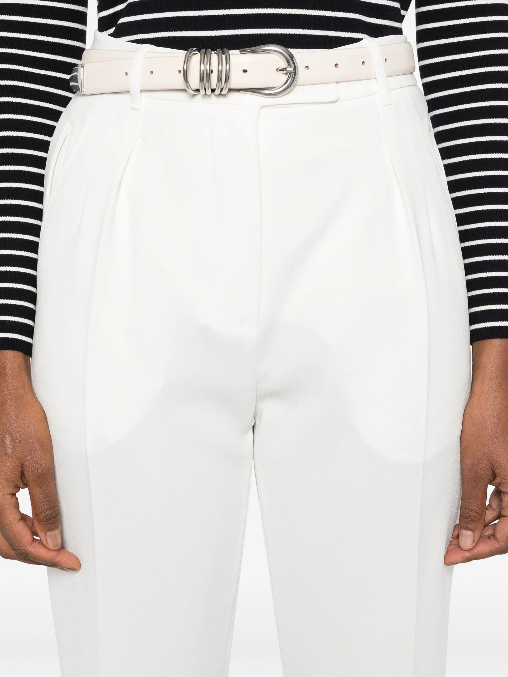 "Max Mara Studio CARROT TROUSERS "EGUALE" White"