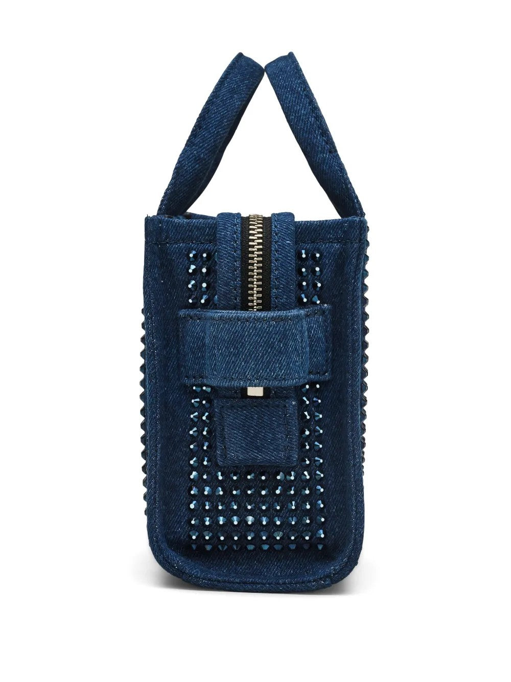 Marc Jacobs BORSA THE CRYSTAL DENIM CROSSBODY TOTE BAG Blu