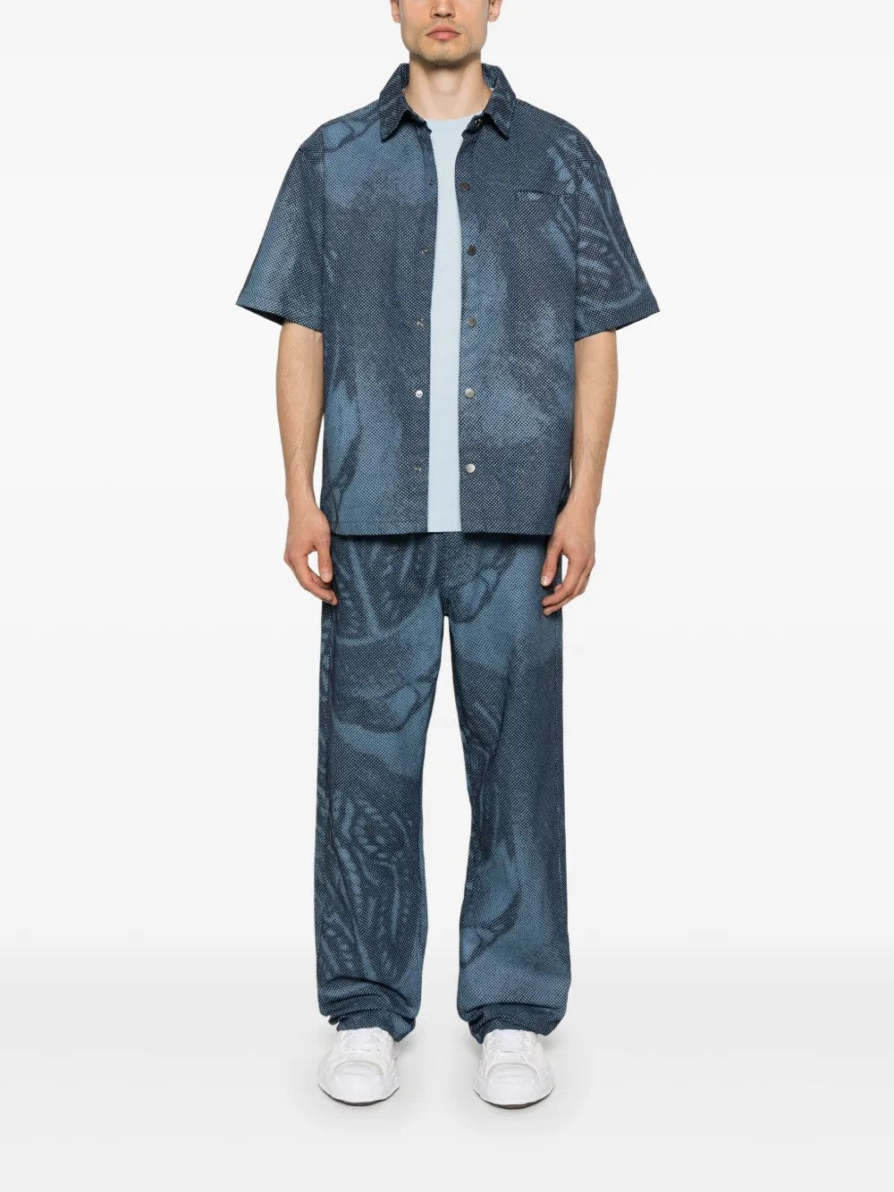 Daily Paper T SHIRT ORBIT Azzurro