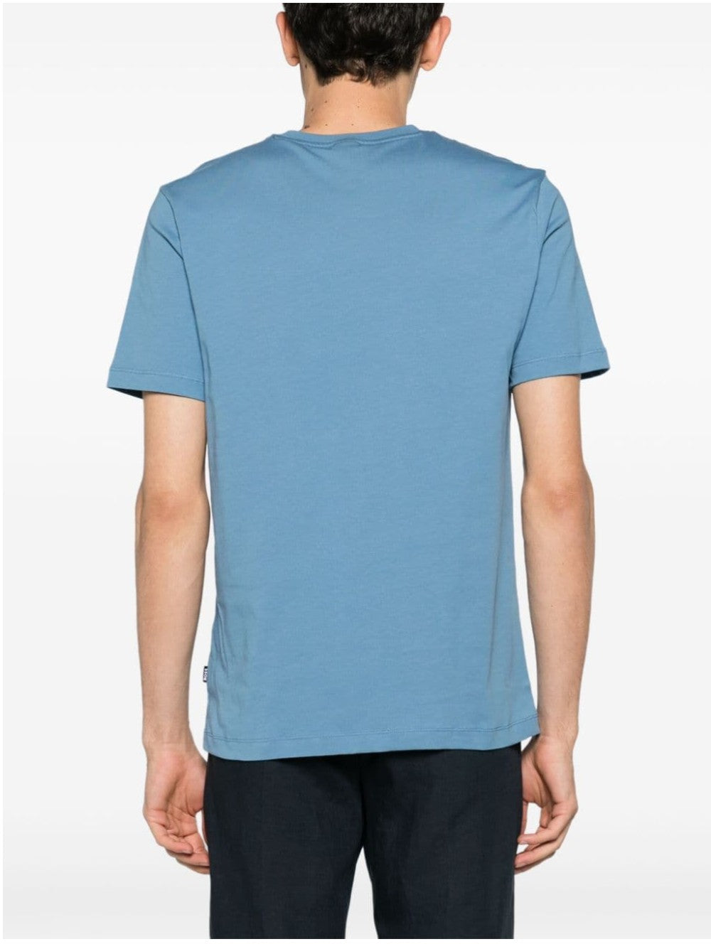 Boss T-SHIRT CON LOGO STAMPATO IN GOMMA Azzurro