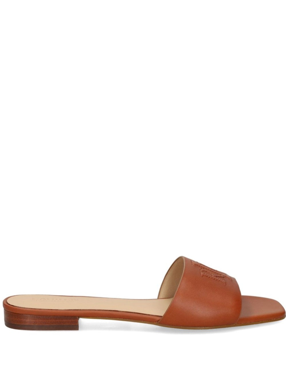 Lauren Ralph Lauren SANDALI SLIP-ON CON LOGO Marrone