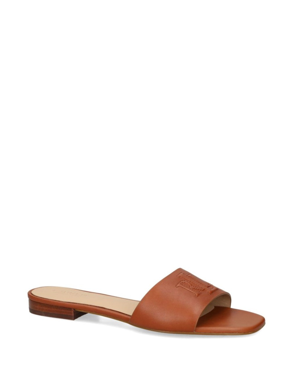 Lauren Ralph Lauren SANDALI SLIP-ON CON LOGO Marrone