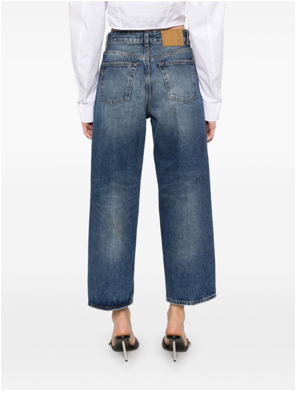 Haikure JEANS A GAMBA AMPIA Blu