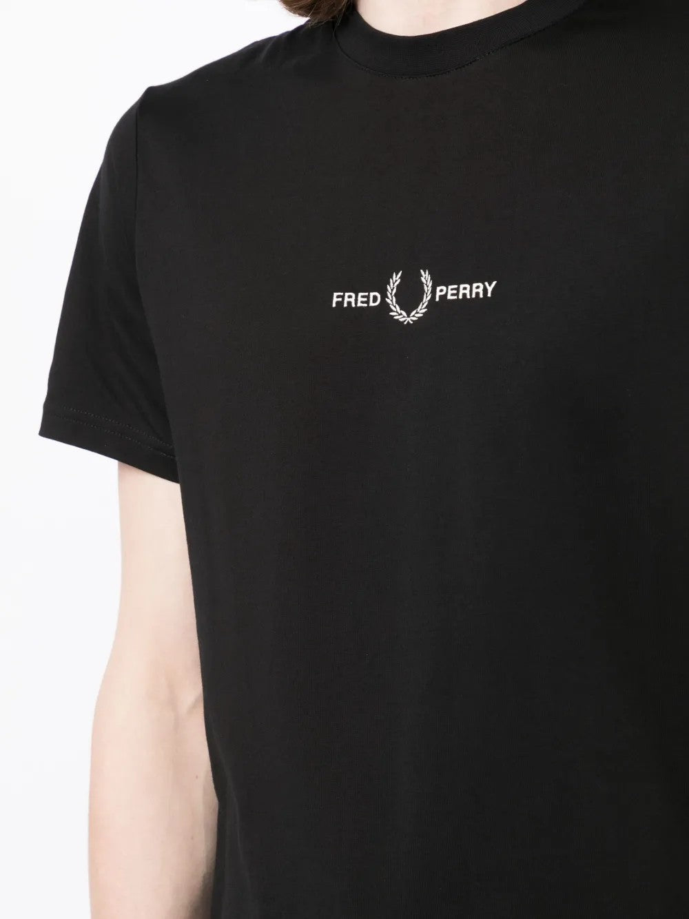 Fred Perry T SHIRT CON RICAMO GRAFICO Nero