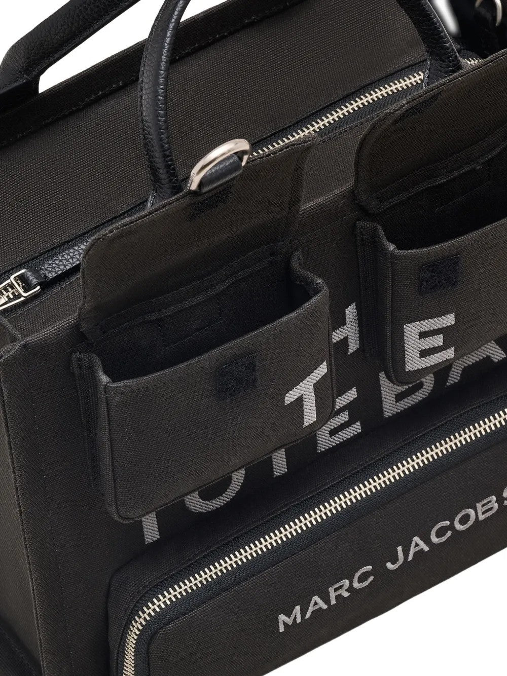 Marc Jacobs THE CARGO CANVAS MEDIUM TOTE BAG Nero