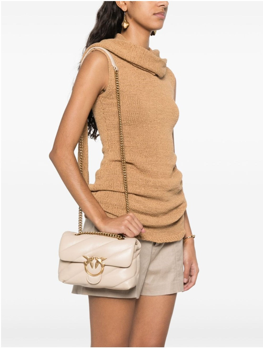 "Pinko BORSA A TRACOLLA "LOVE MINI" Neutro"