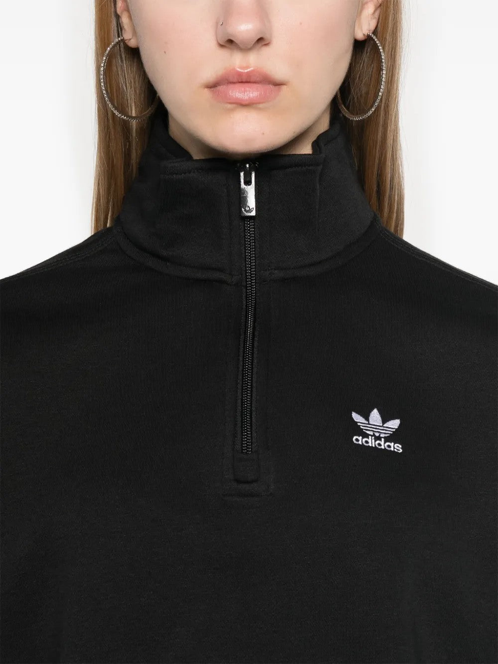 Adidas FELPA CON COLLO ALTO Nero