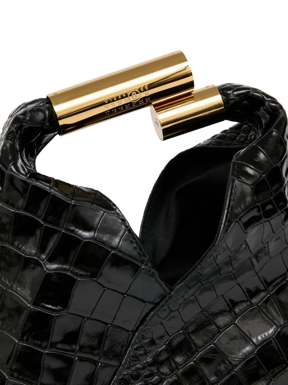 Mm6 BORSA TOTE JAPANESE SERPENTE Nero