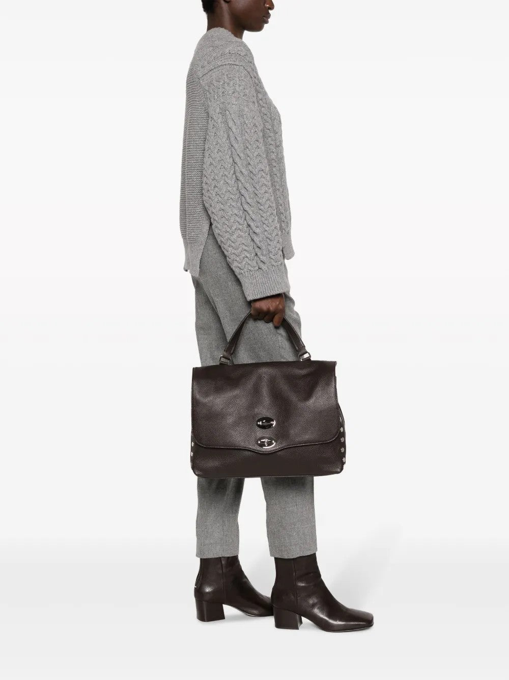 "Zanellato BORSA "POSTINA® DAILY MEDIUM" Marrone"