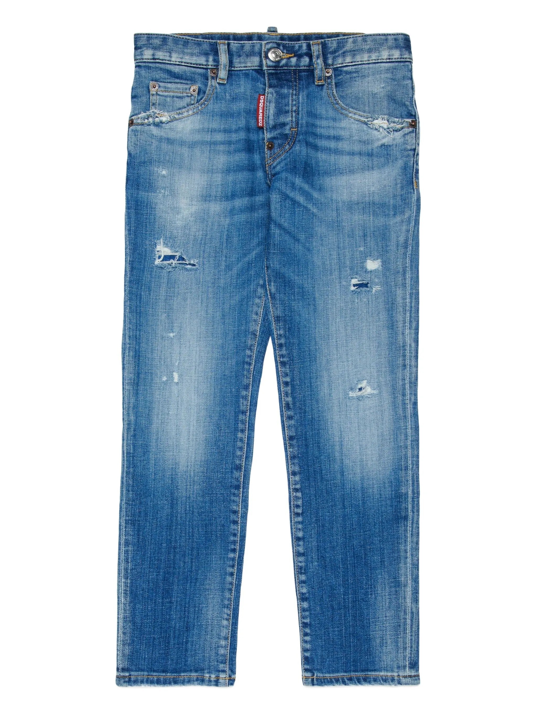 Dsquared2 JEANS SLIM CON EFFETTO SCHIARITO Blu