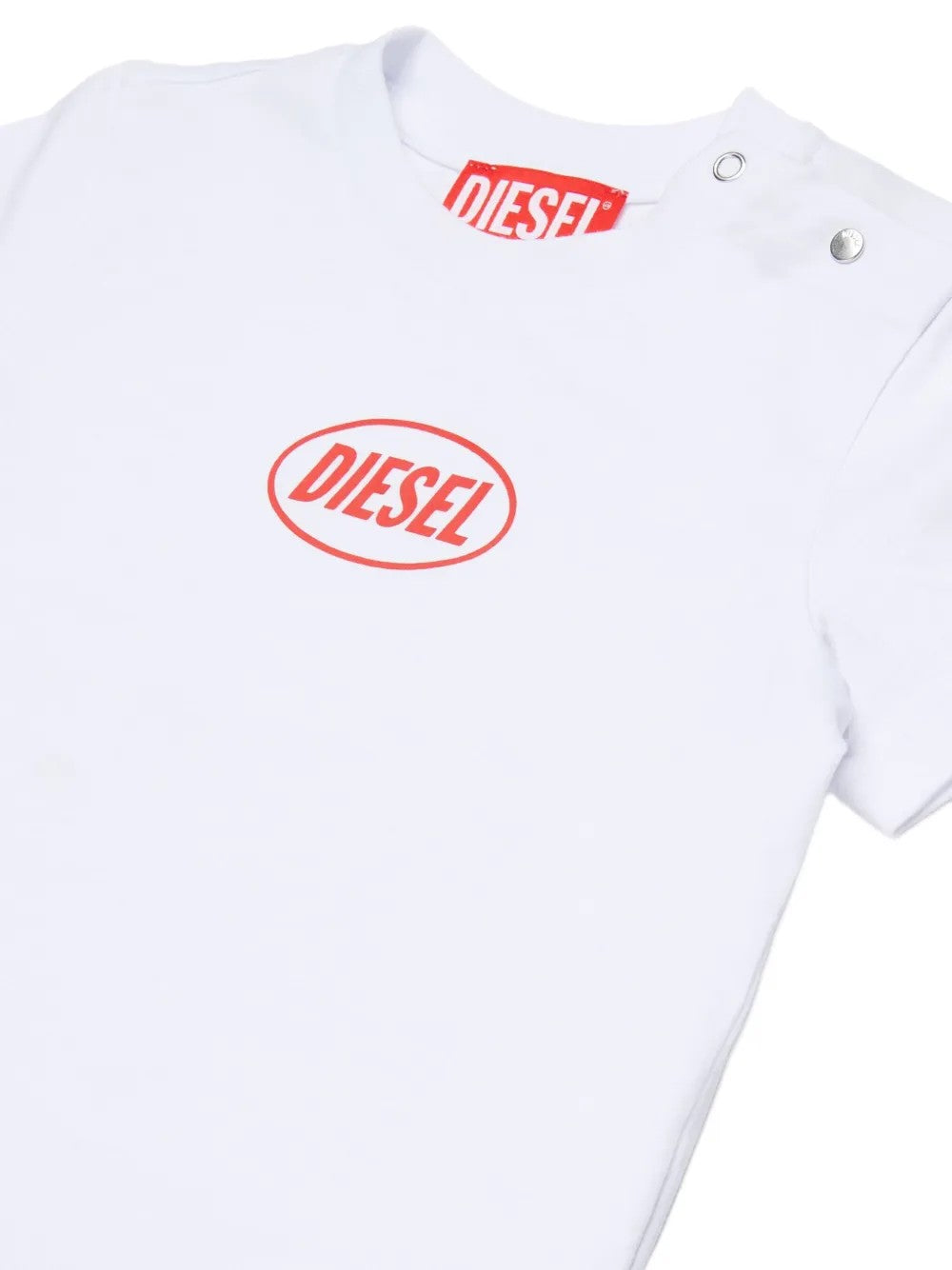 Diesel T-SHIRT BASIC CON LOGO IN RILIEVO Bianco