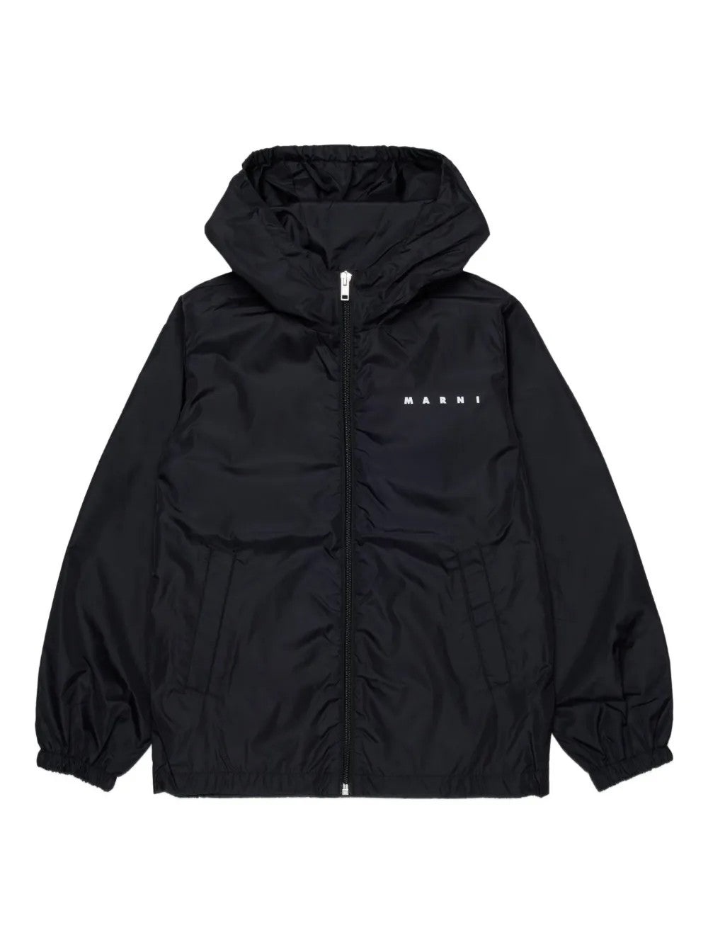 HOODED JACKET WITH CONTRASTING LOGO