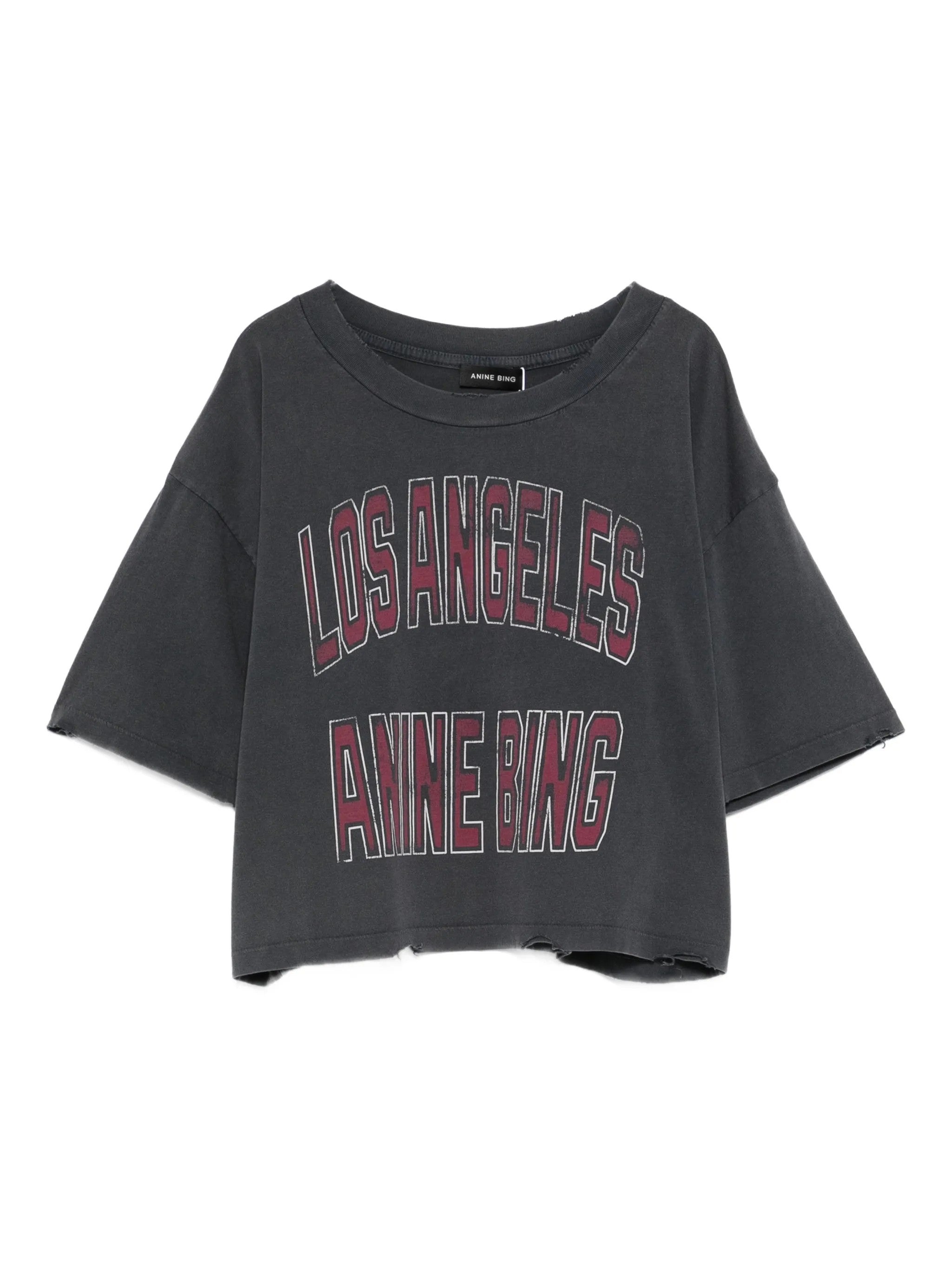 Anine Bing T-SHIRT RUDY EMPOWERMENT Black