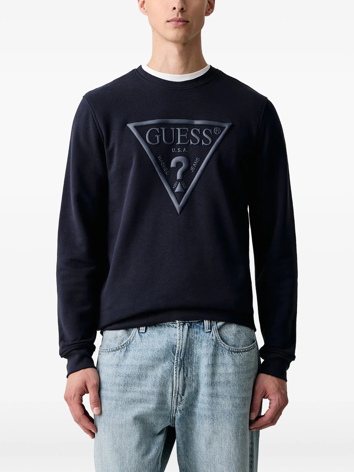 Guess Felpe girocollo da Uomo Guess, colore Blu Blu