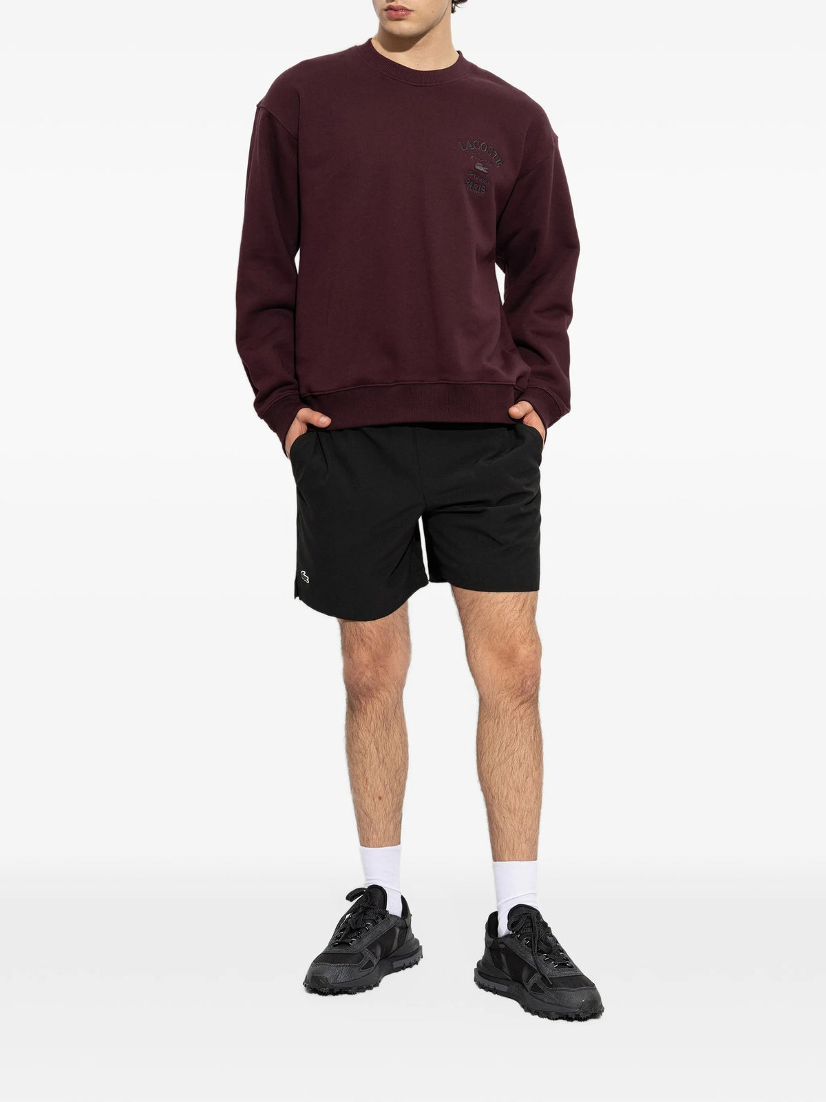 Lacoste Felpe girocollo da Uomo Lacoste, colore Marrone Marrone