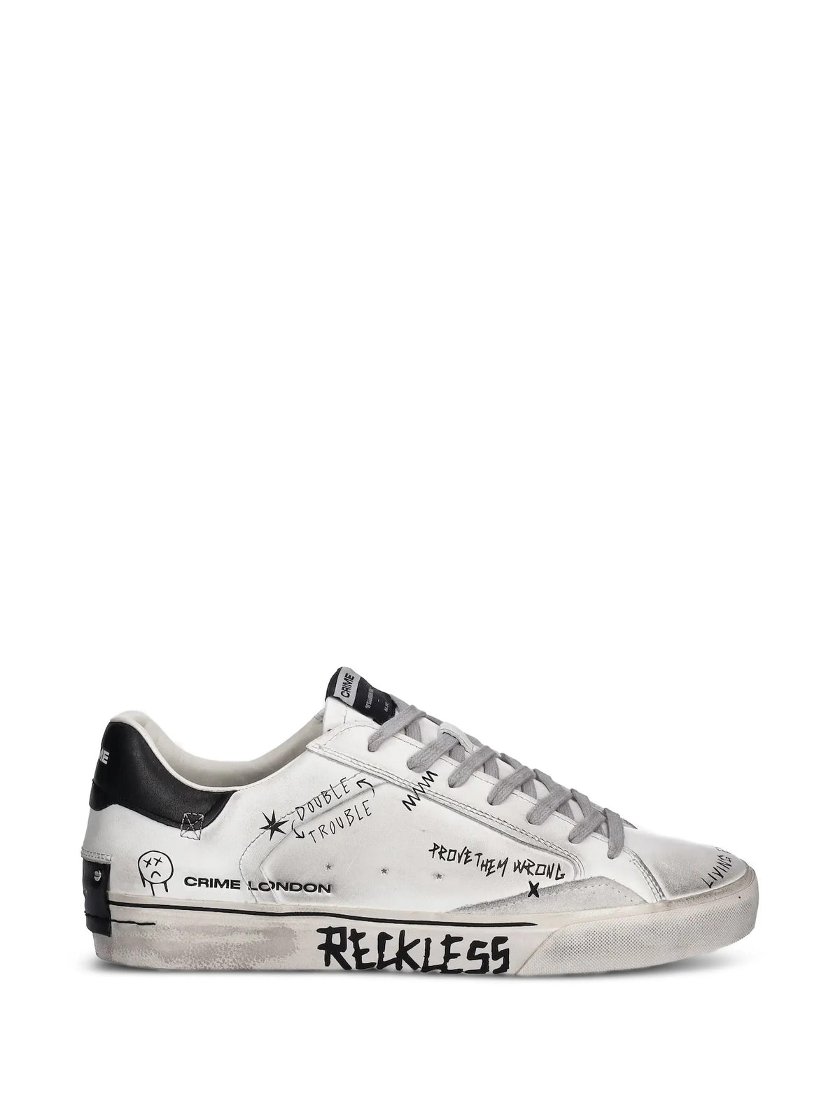 Crime London SNEAKERS CRIME LONDON DISTRESSED – 11033AA8B Bianco