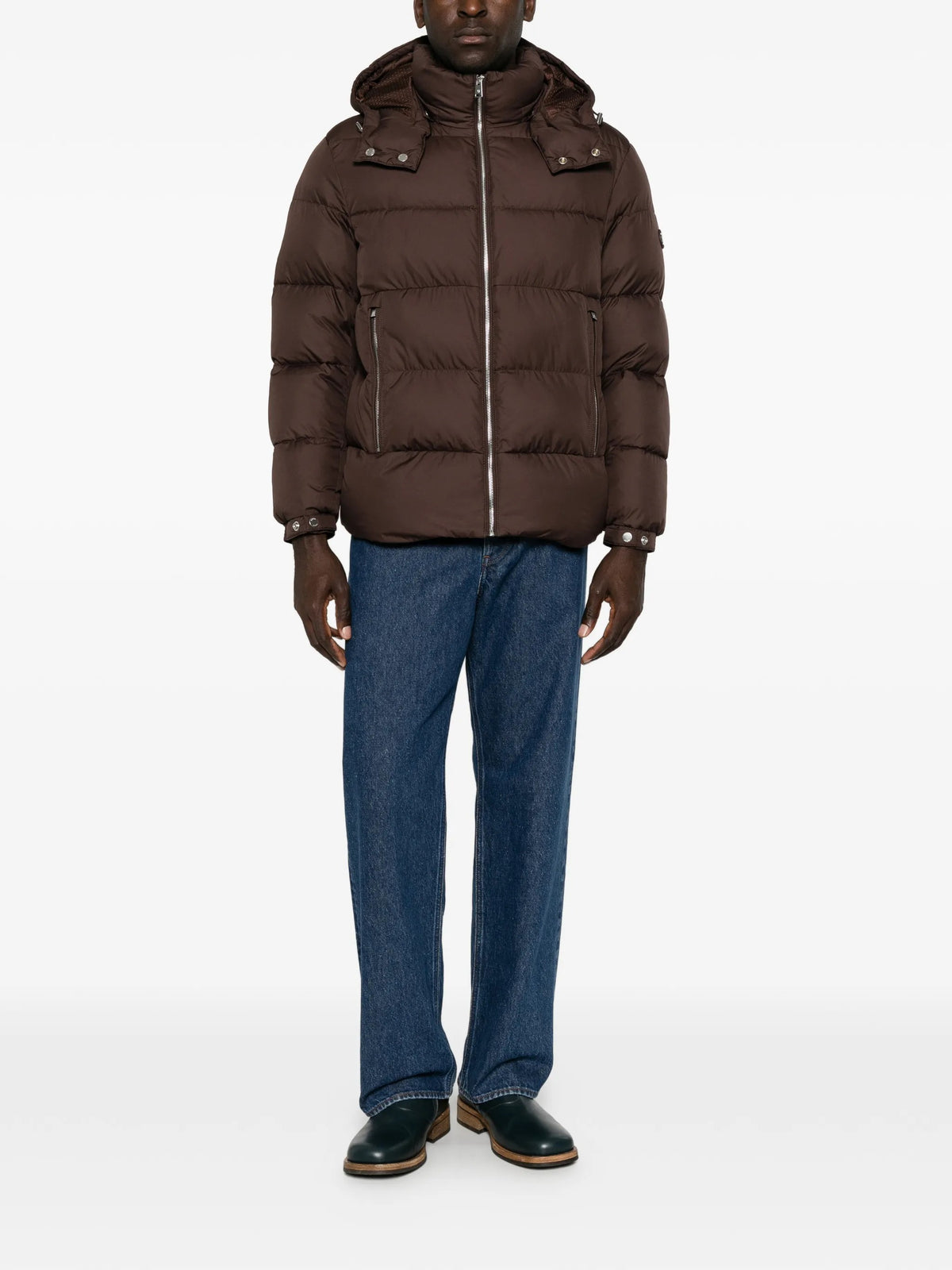 Boss Piumini corti da Uomo Boss, colore Marrone Marrone