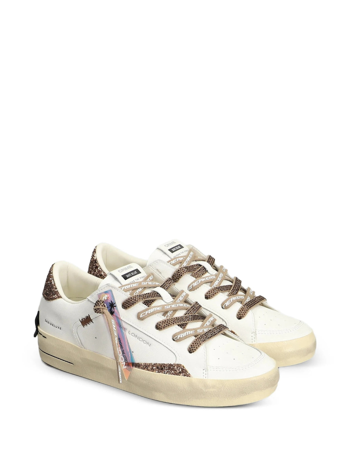 Crime London Sneakers da Donna Crime london, colore Bianco Bianco