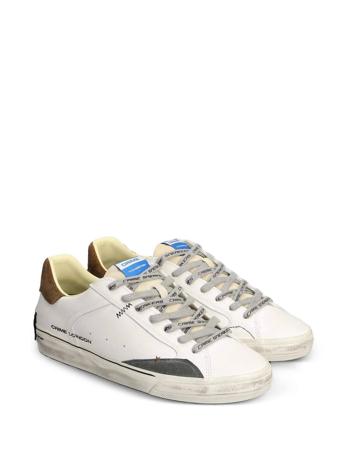 Crime London Sneakers da Uomo Crime london, colore Bianco Bianco