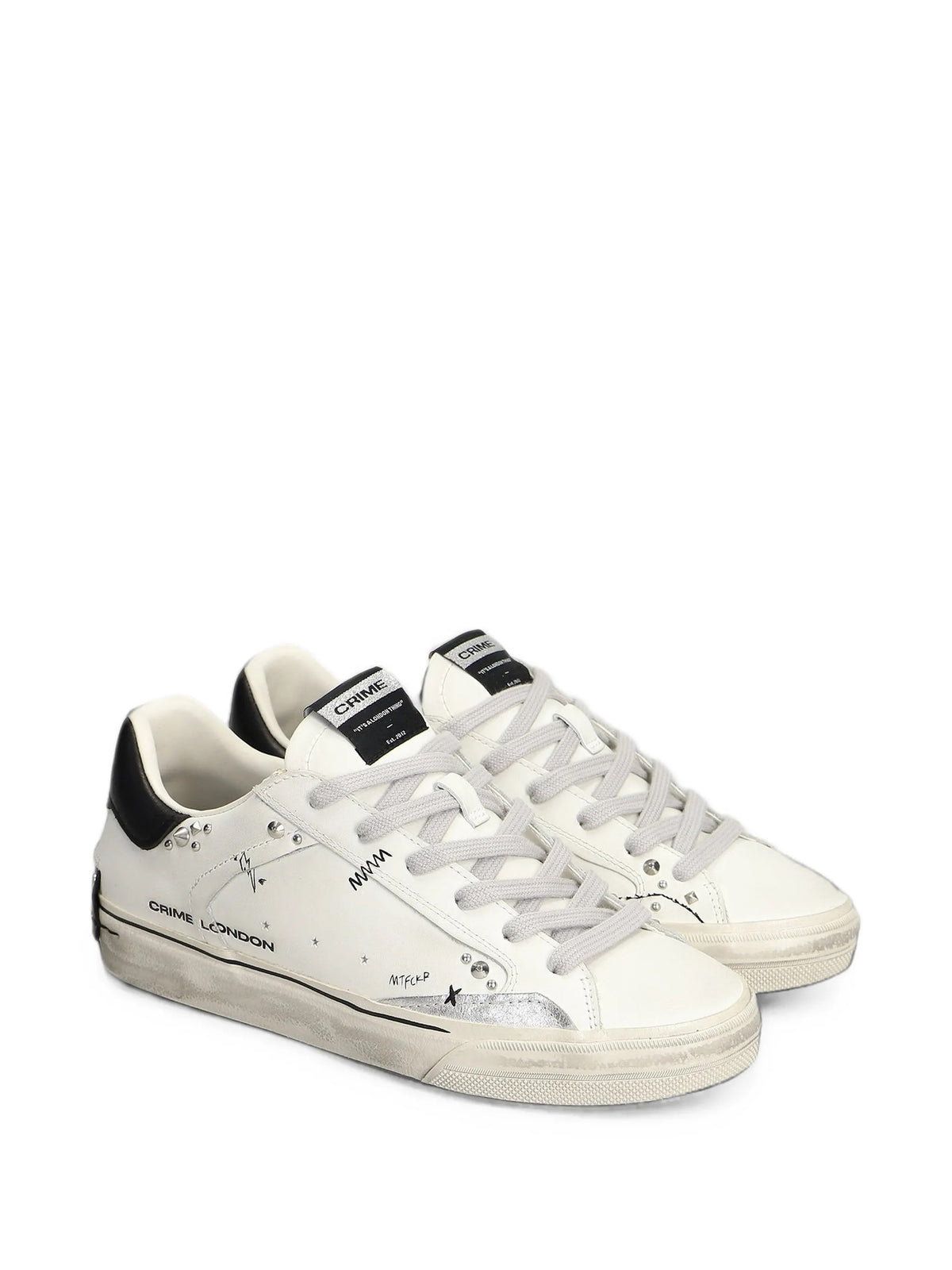 Crime London Sneakers da Donna Crime london, colore Bianco Bianco