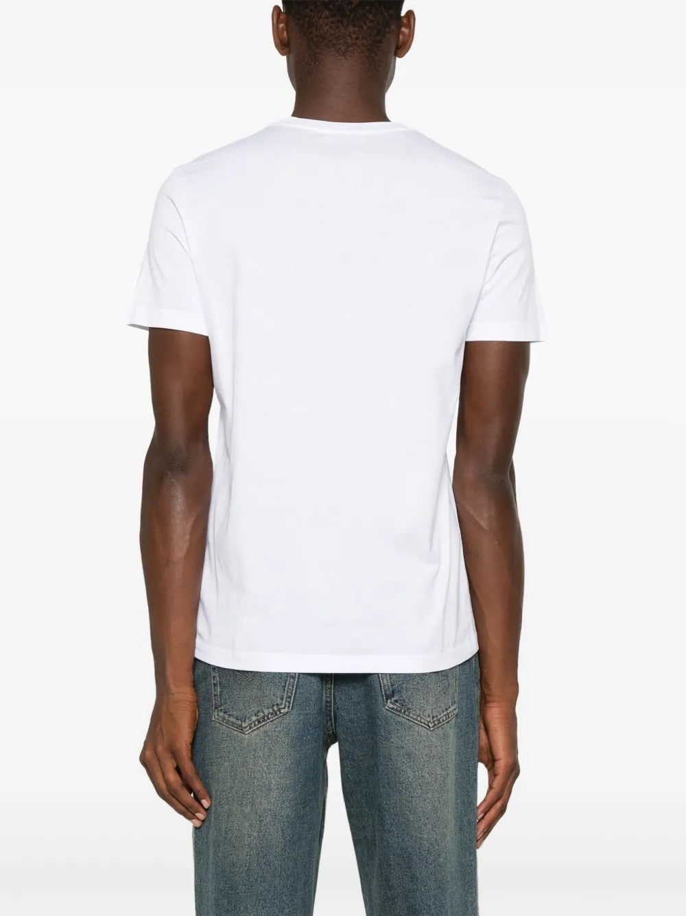 Dondup T-SHIRT TINTA UNITA CON MINI LOGO Bianco