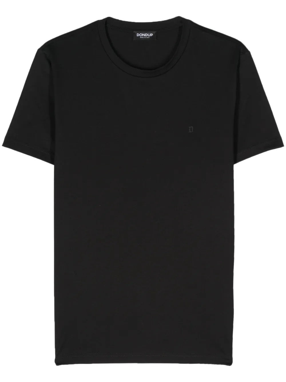 Dondup T-SHIRT TINTA UNITA CON MINI LOGO Nero