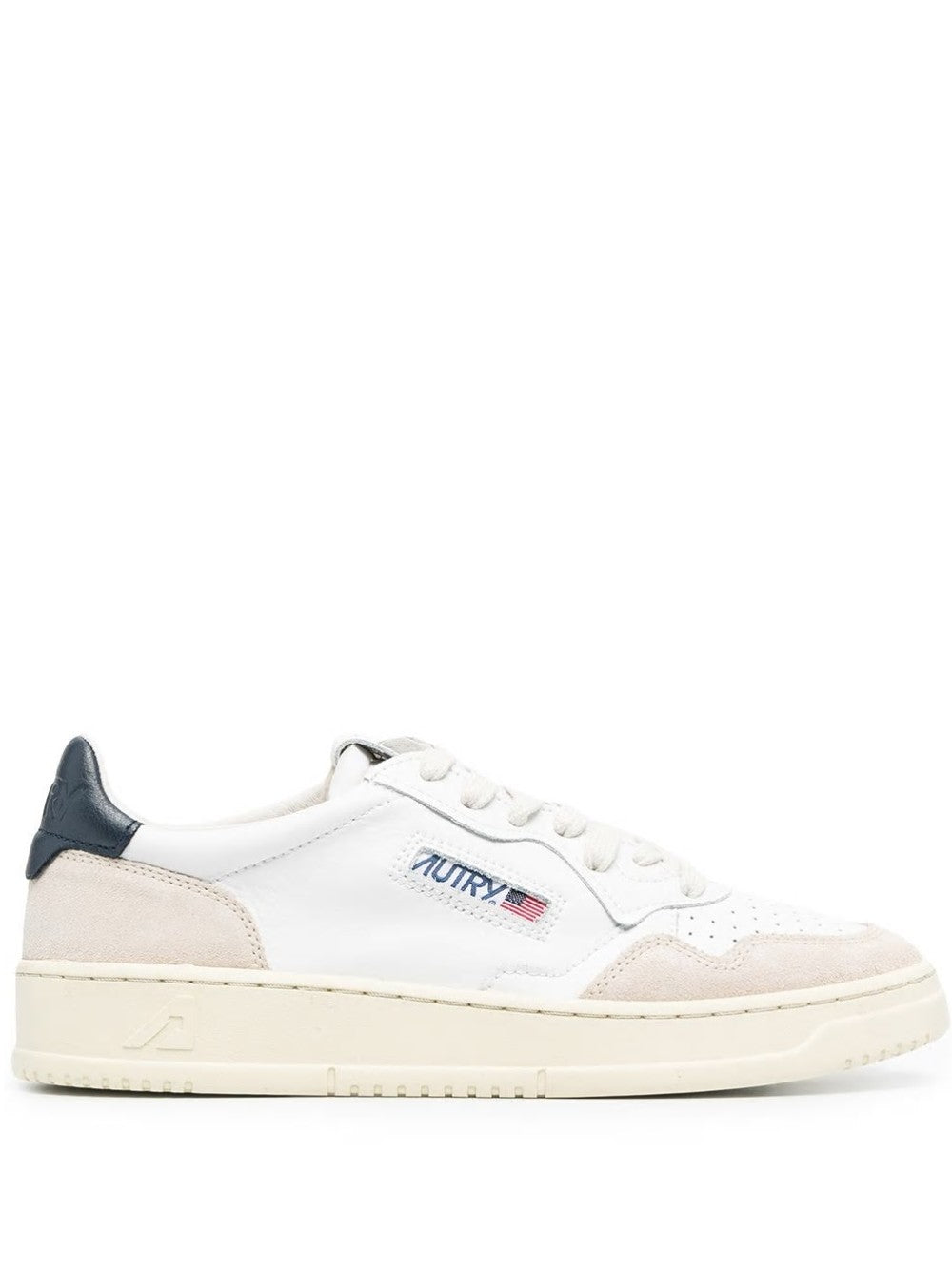 Autry SNEAKERS MEDALIST LOW IN PELLE E SUEDE Bianco