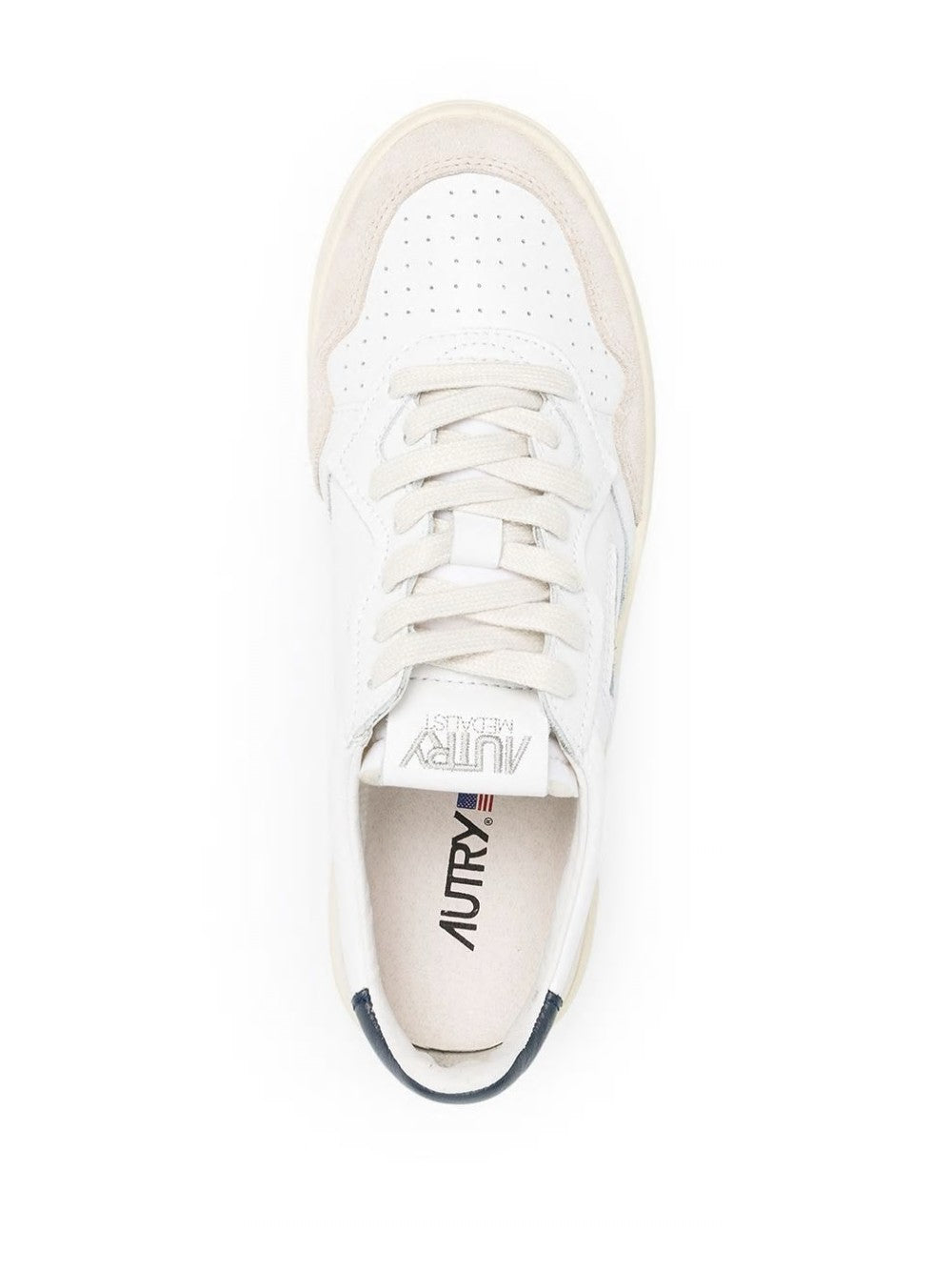 Autry SNEAKERS MEDALIST LOW IN PELLE E SUEDE Bianco