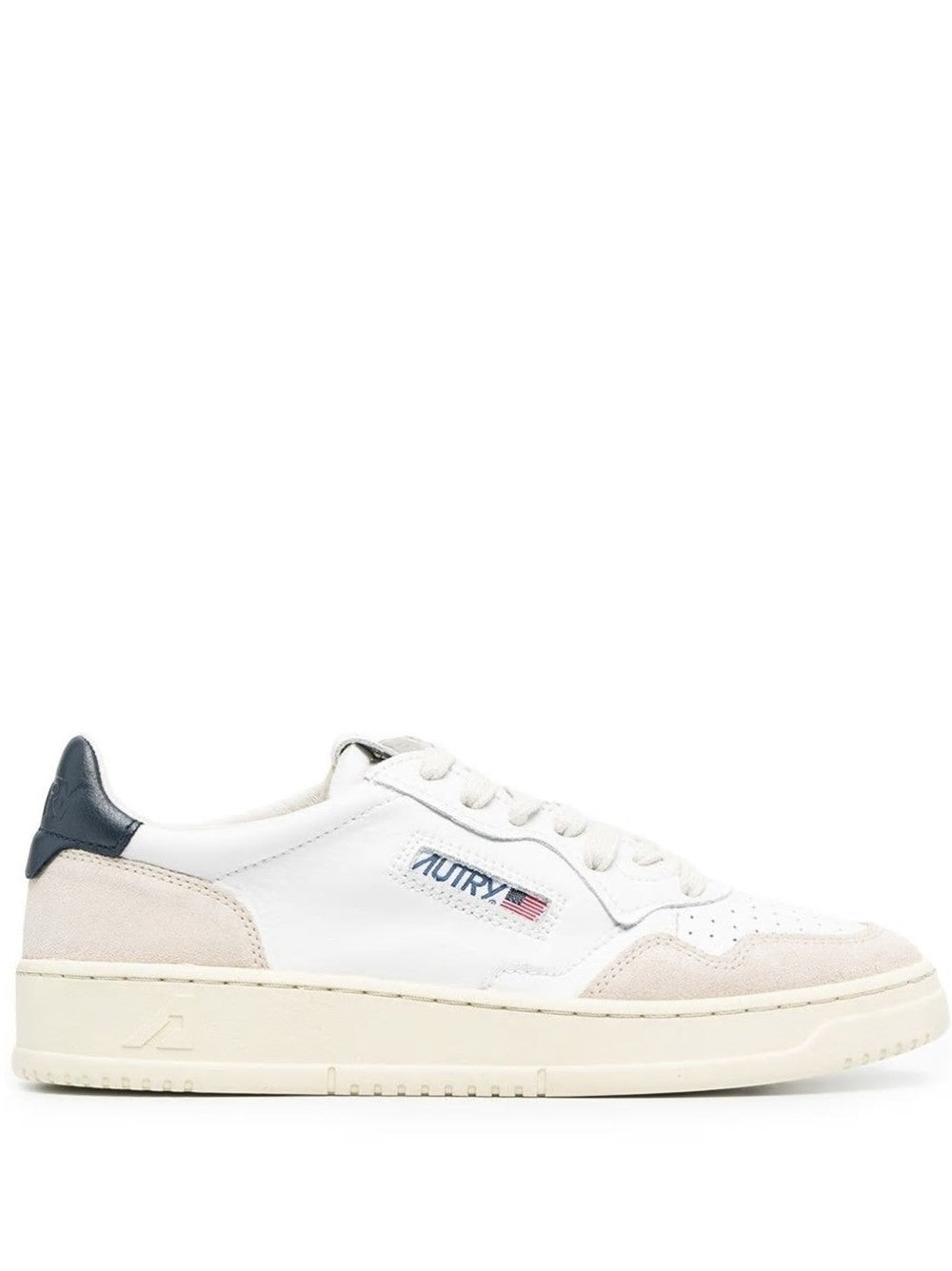 Autry SNEAKERS MEDALIST LOW IN PELLE E SUEDE Bianco