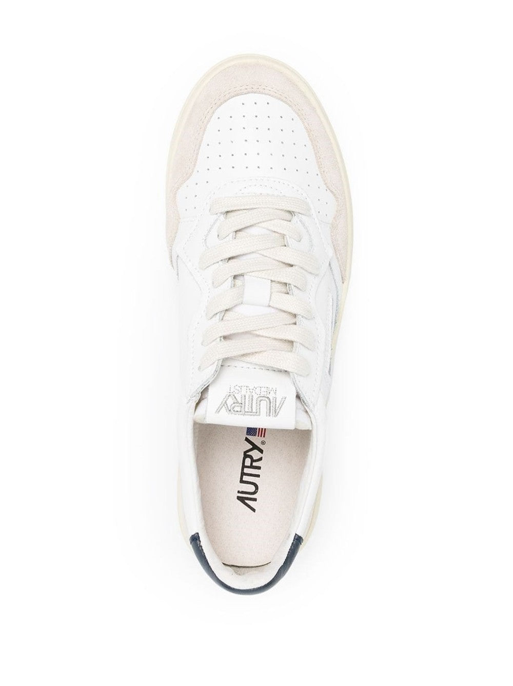 Autry SNEAKERS MEDALIST LOW IN PELLE E SUEDE Bianco
