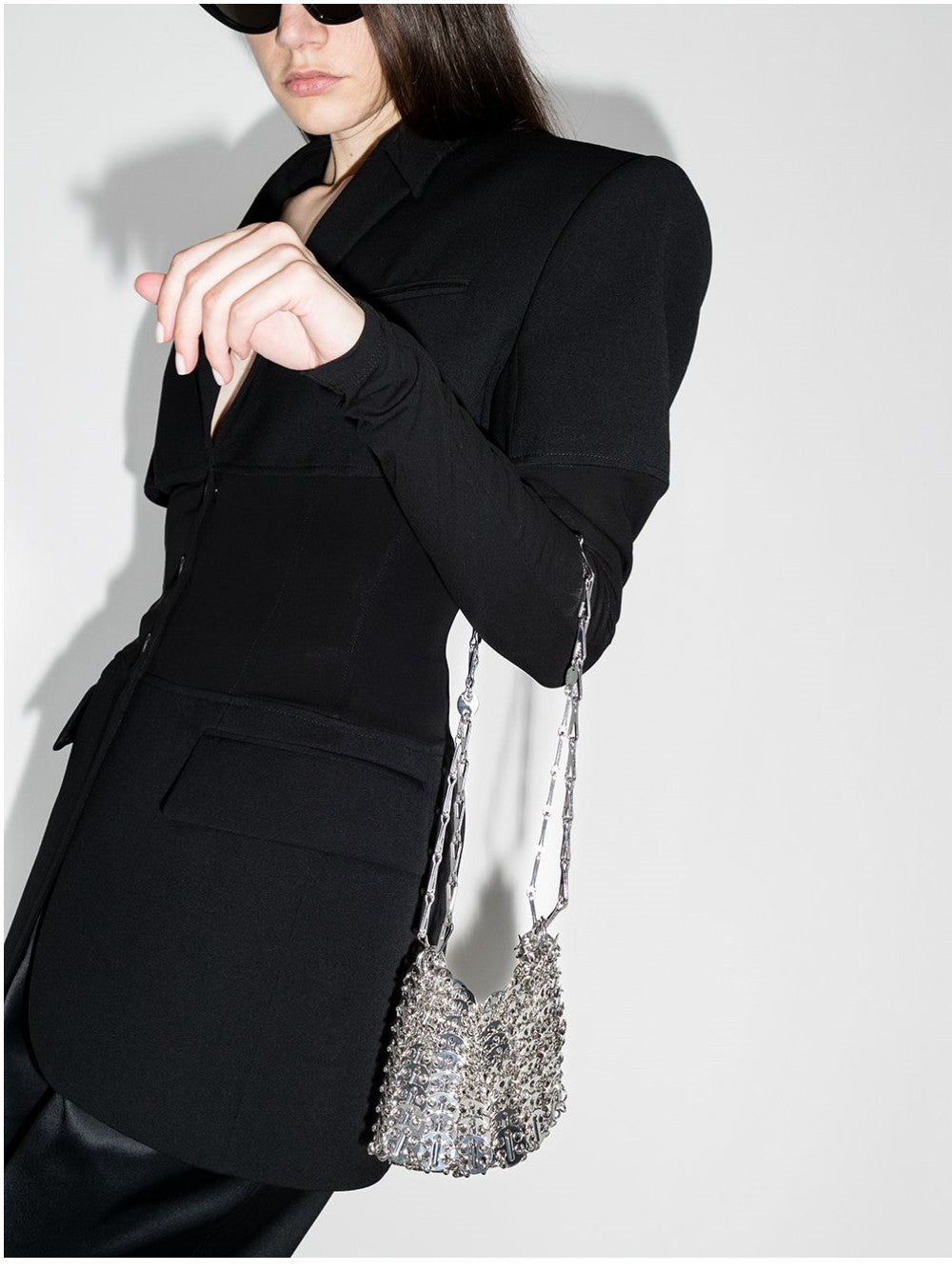 Rabanne BORSA A SPALLA ICONIC 1969 Argento