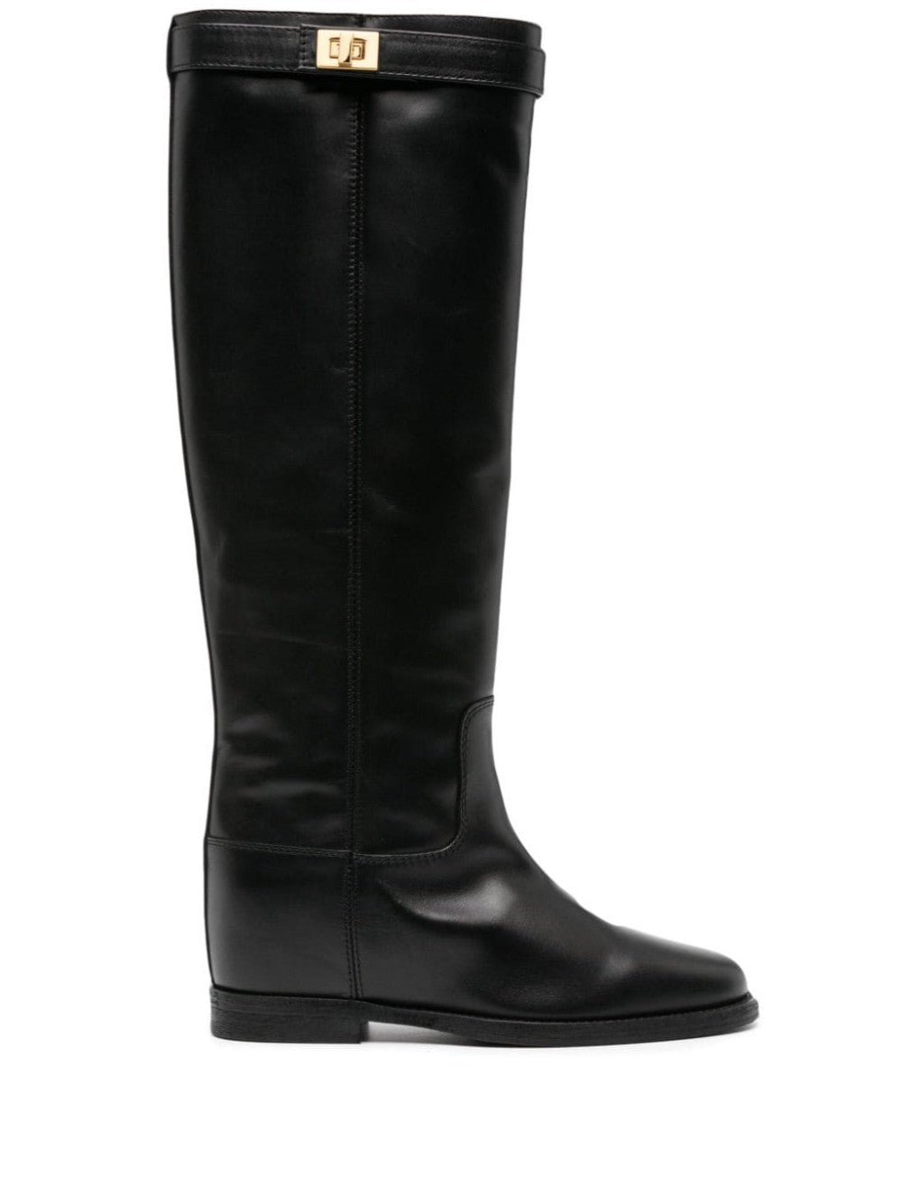 High boot with buckle