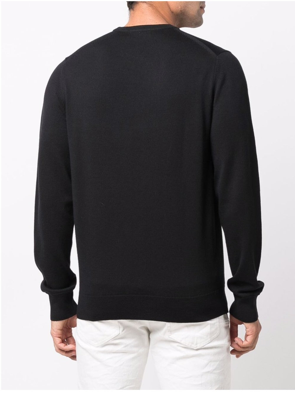 Fred Perry MAGLIA CON LOGO RICAMATO A CONTRASTO Nero