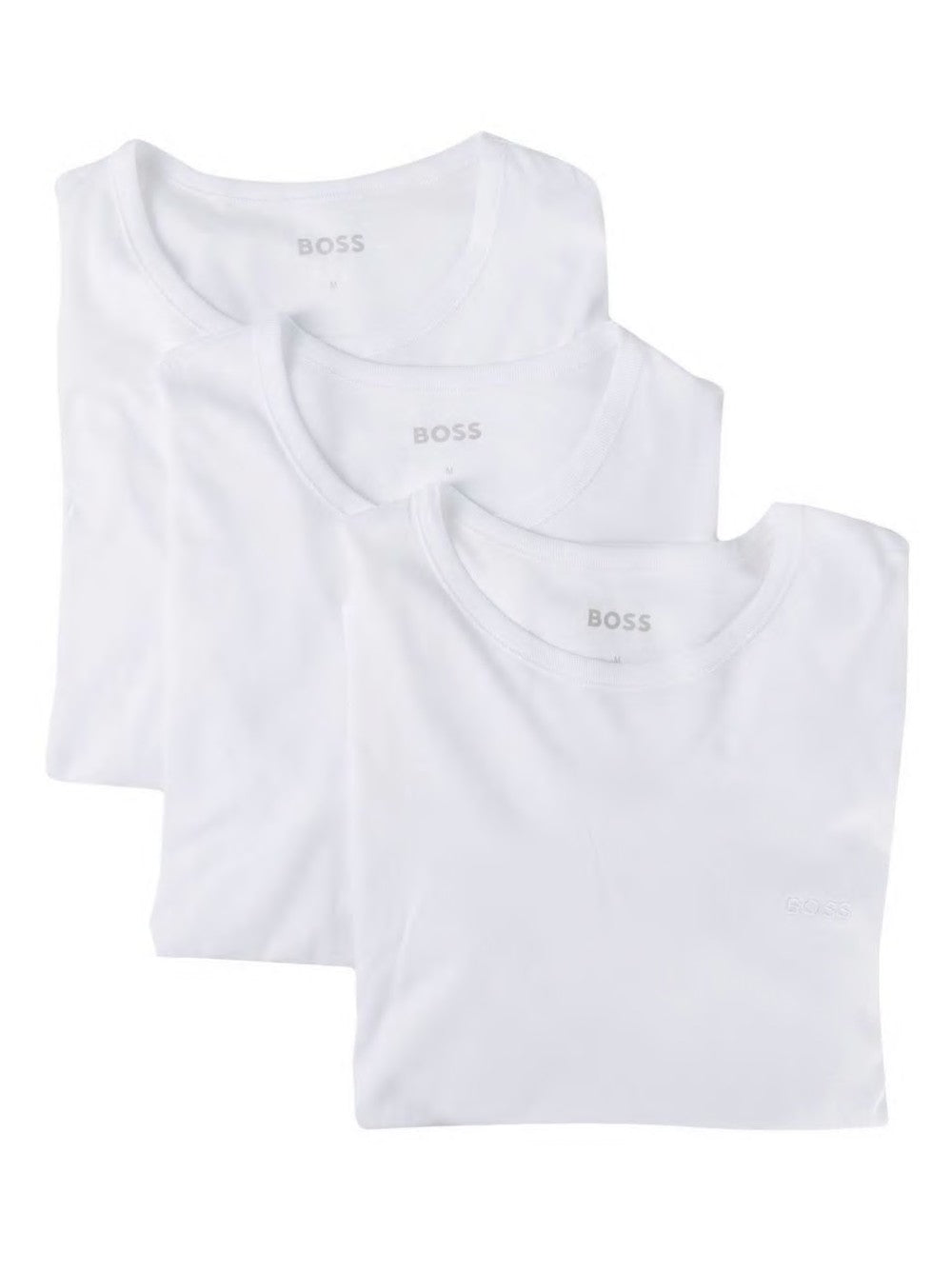 Boss SET TRE T-SHIRT CON LOGO RICAMATO Bianco