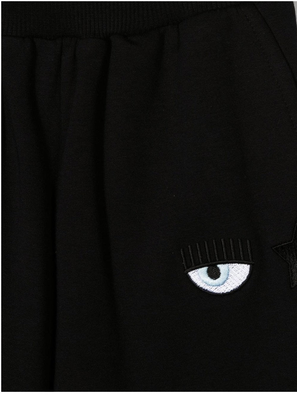 Chiara Ferragni PANTALONI WINK CON LOGO RICAMATO Nero