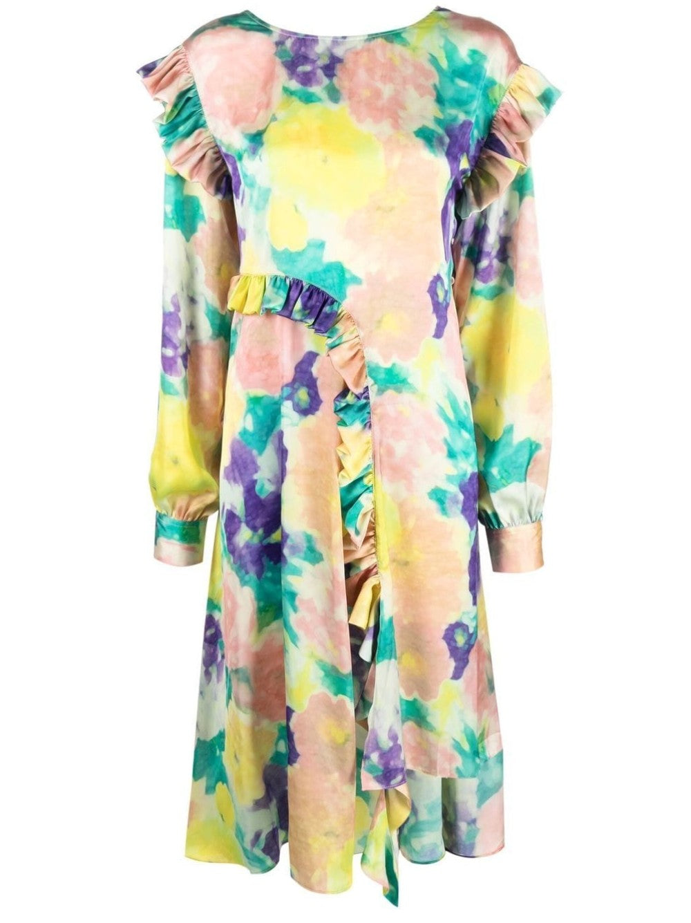 FLORAL DRESS WITH RUFFLES