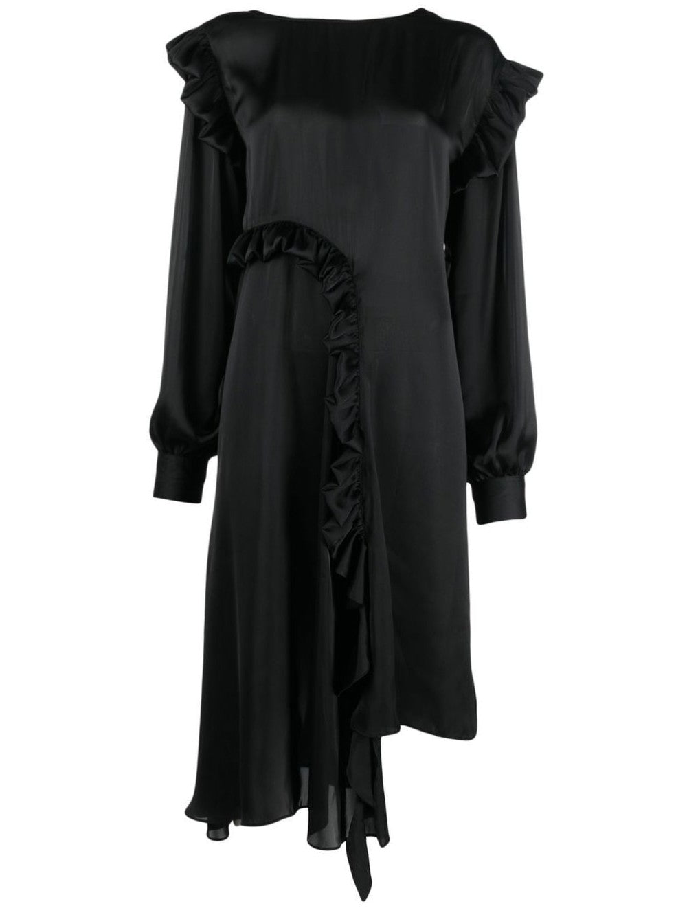 MIDI DRESS WITH RUFFLES