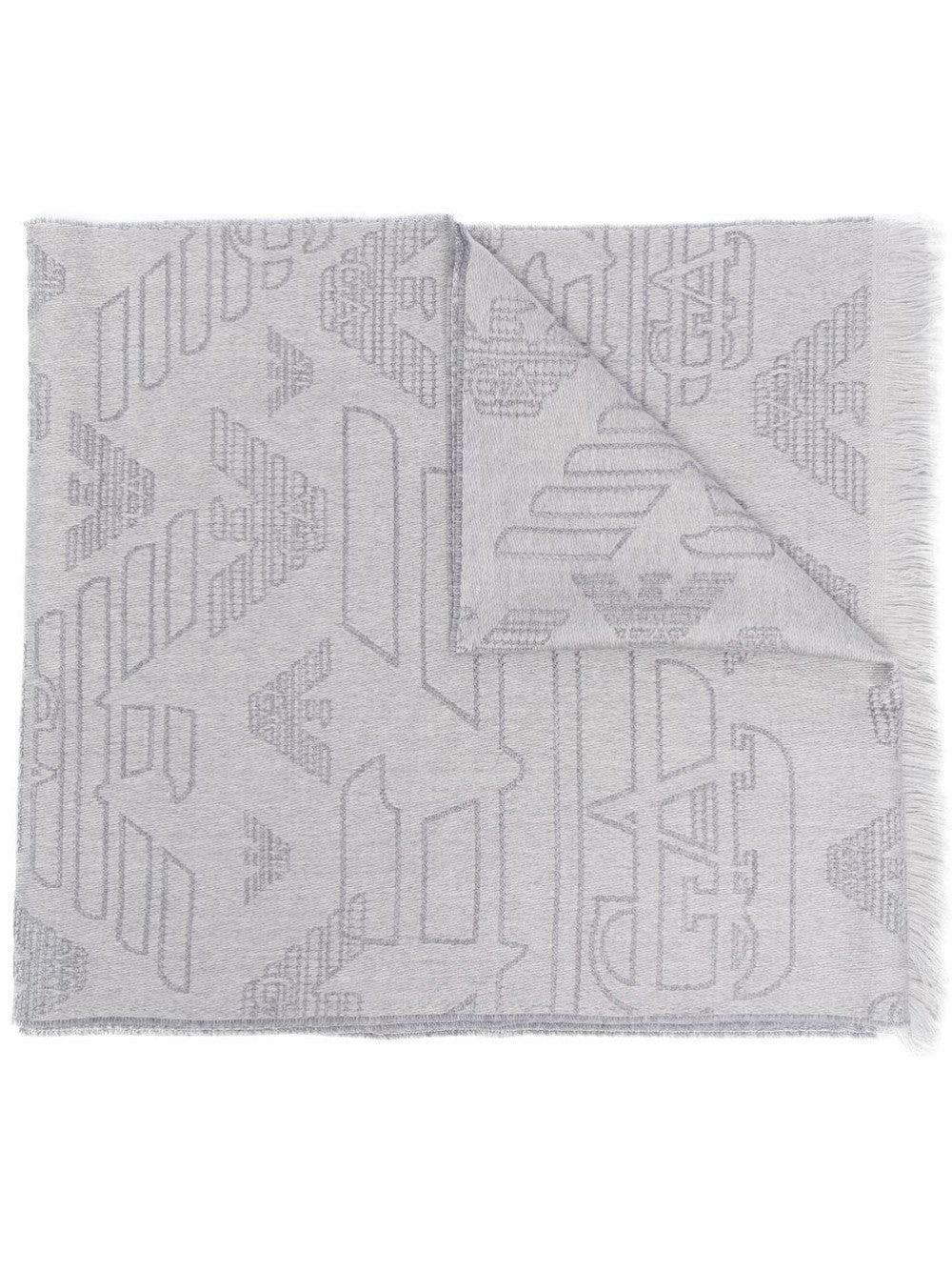 Emporio Armani SCIARPA CON FANTASIA LOGO Grigio