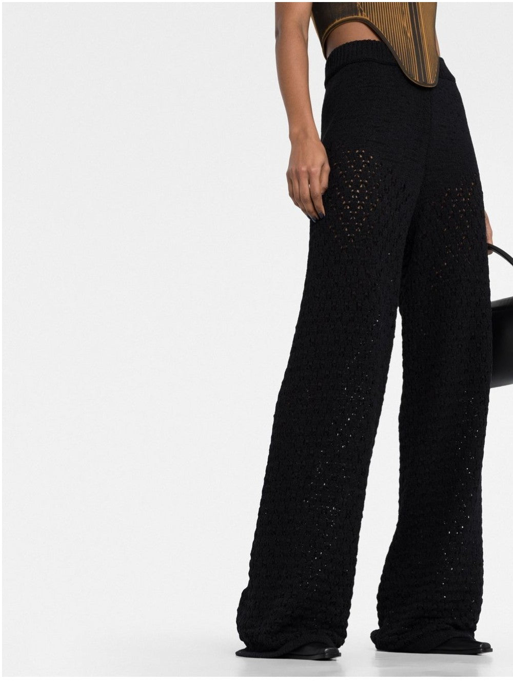 Rotate PANTALONI IN MAGLIA Nero