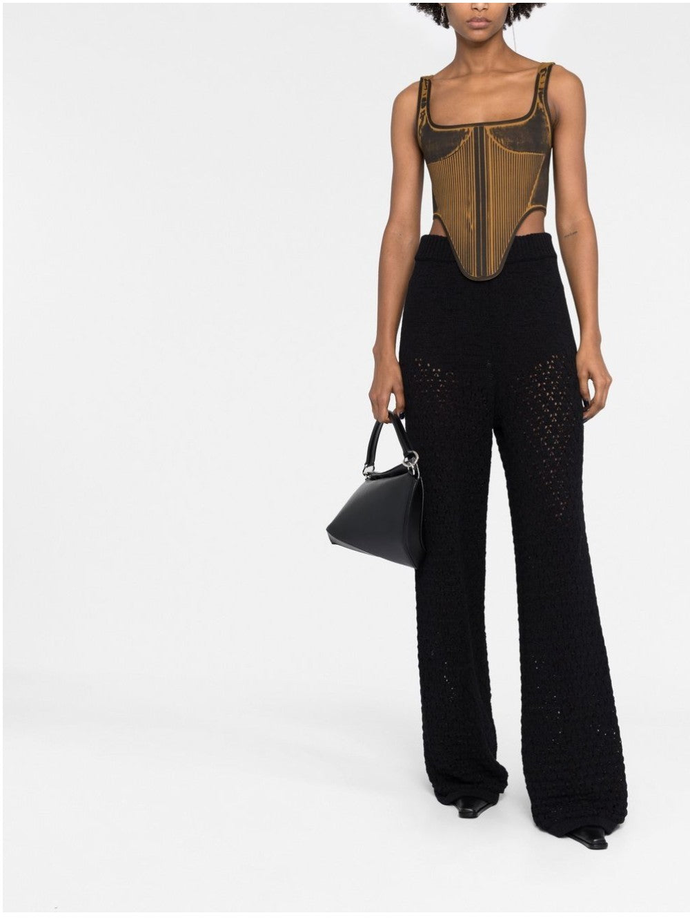 Rotate PANTALONI IN MAGLIA Nero