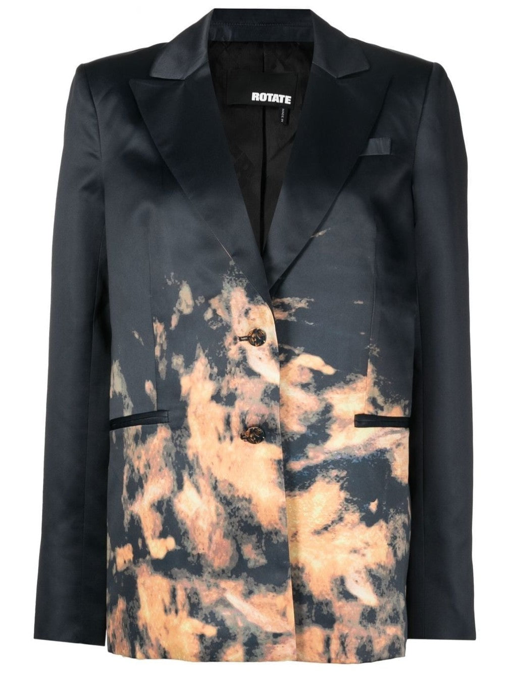 Rotate GIACCA CON FANTASIA ASTRATTA Nero