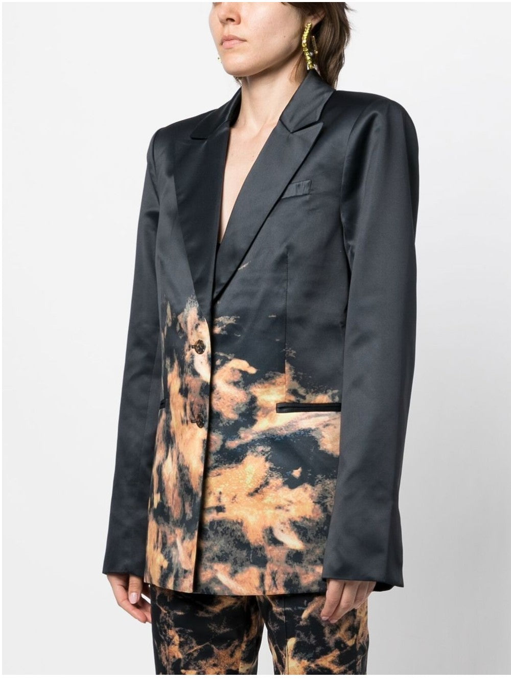 Rotate GIACCA CON FANTASIA ASTRATTA Nero