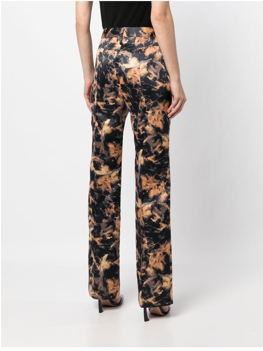 Rotate PANTALONI CON FANTASIA ASTRATTA Nero