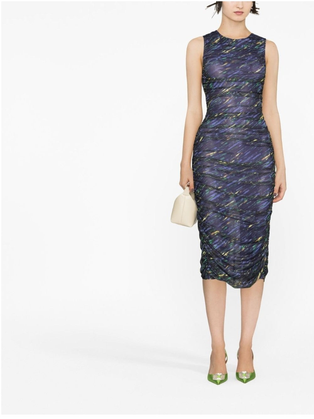 Rotate ABITO MIDI CON FANTASIA ASTRATTA Blu